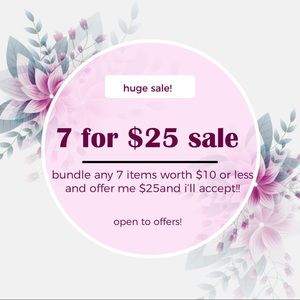 7 for $25 sale 🤍